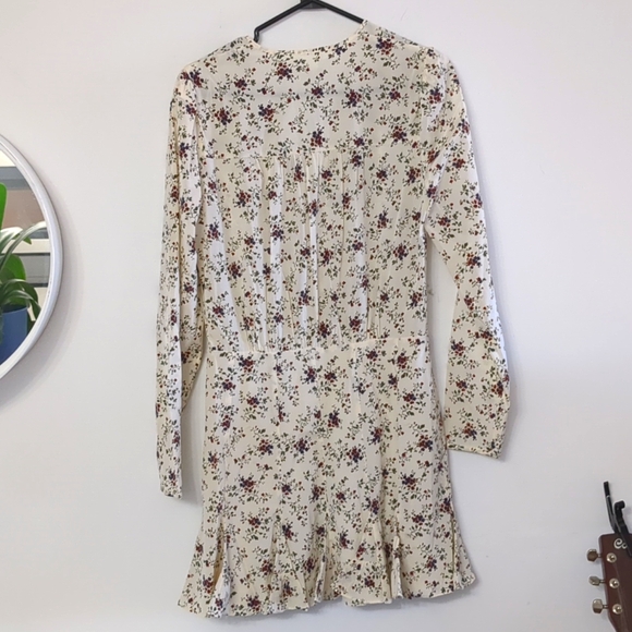 Veronica Beard Floral Long Sleeve Dress - Cream and Purple - Picture 9 of 10